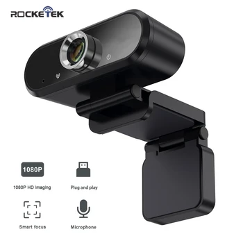 

Rocketek HD Webcam autofocus Built-in Microphone 1920 X 1080P 30fps Web Cam Camera USB Stream Camera for Desktop Laptops PC Game