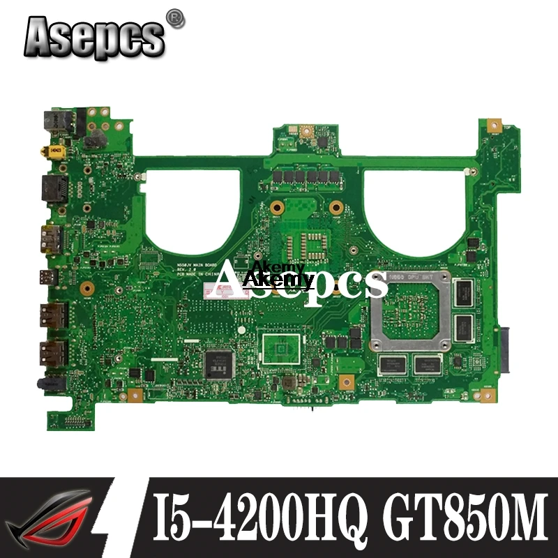 N550JK материнская плата для ноутбука For Asus N550jv N550J N550JX I5 4200HQ GT850M GPU 100% ТЕСТ