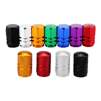 

4pcs Aluminum Tire Valve Stem Caps for Auto Bike Motorcycle Hexagon Valve Covers for US Valves Car-styling Parts Accessories