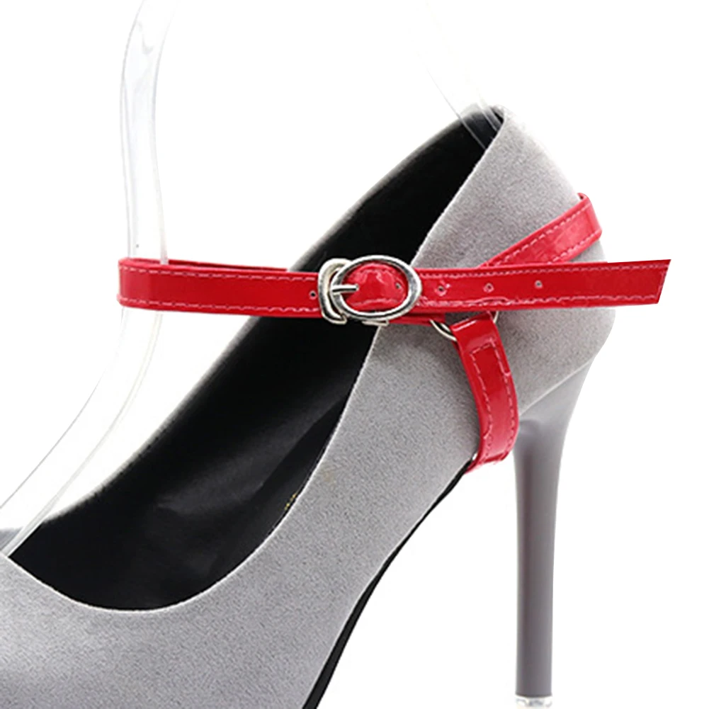 Detachable Triangle Bundle Shoelace Anti-slip Faux Leather High Heels Shoe Strap
