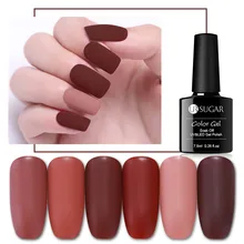Ur Sugar 7,5 мл матовый цвет УФ-гель для ногтей осень коричневый кофейный цвет стойкий гель замачиваемый УФ светодиодный лак