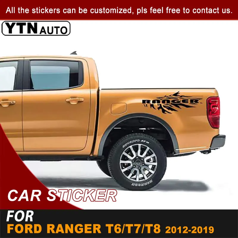 

Bed Box Car Stickers Letter Stripe Graphic Vinyl Decals For Ford Ranger 2012 2013 2014 2015 2016 2017 2018 2019 Car Accessories
