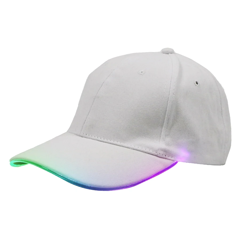 Fashion Ultra Bright LED Baseball Cap Optical Fiber Glowing Hat Hip-Hop