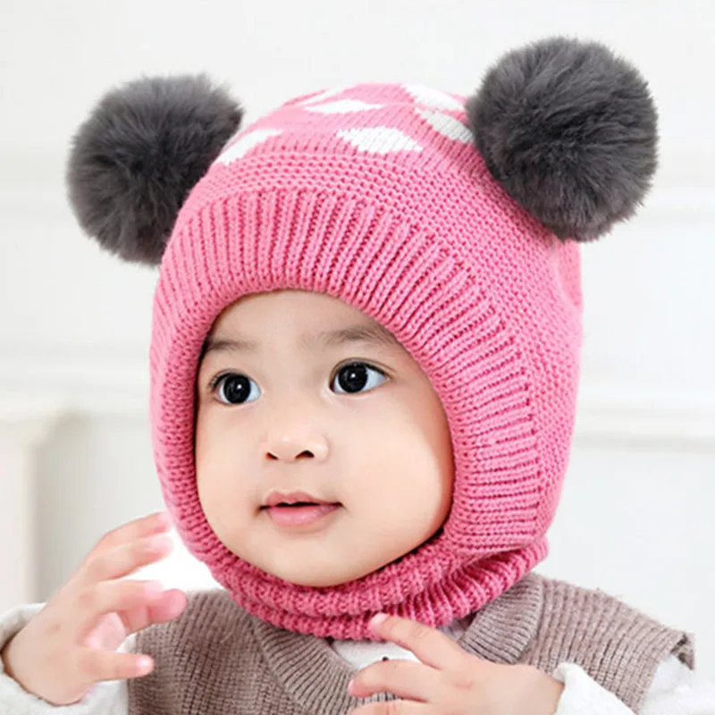 Baby Hats Autumn And Winter Warm All-in-one Hats For Men And Women Baby Hats 6-36 Months Children's Woolen Cap Ear Caps Sombrero baby accessories bag	 Baby Accessories