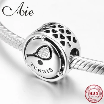 

Charming 925 Sterling Silver fashion fine Tennis and racket round shape beads Fit Original European Charms Bracelets Jewelry