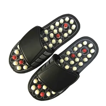 

Black White Rotating Gossip Sole Health Massage Shoes Magnetic Therapy Massage Slippers Dot Massage Slippers