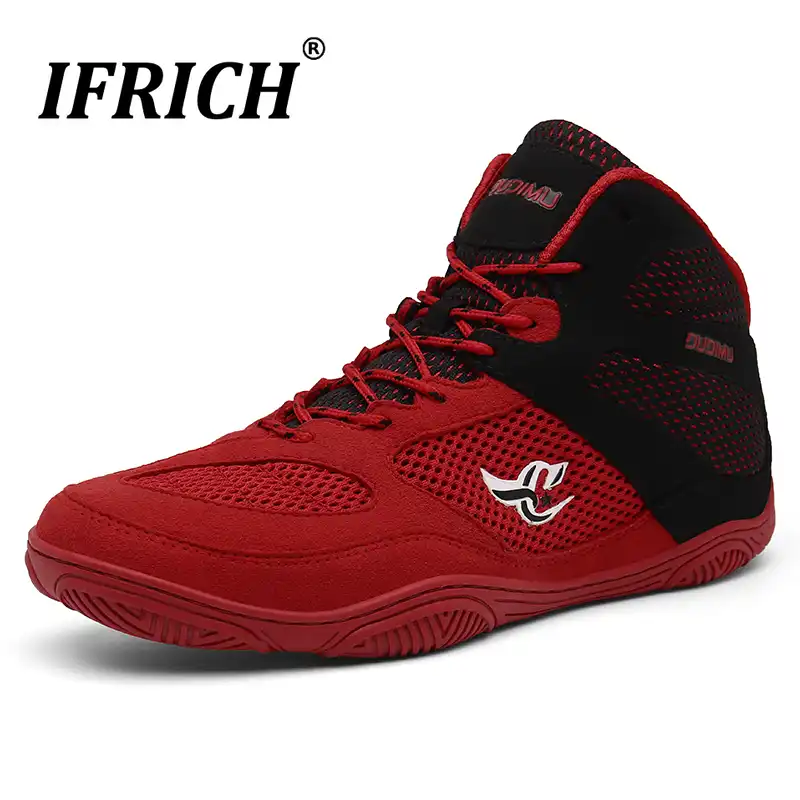 kids red wrestling shoes