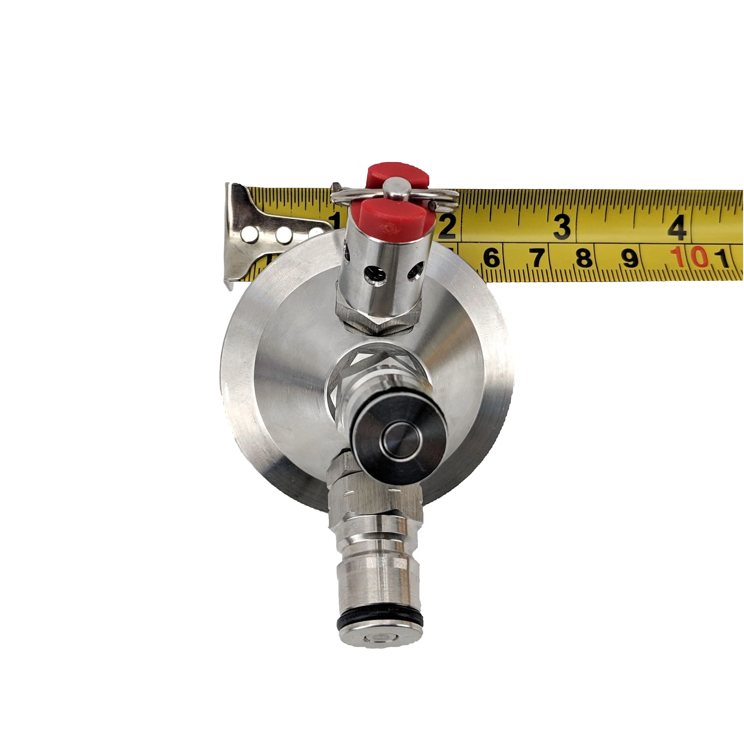 KegLand Ball Lock Tapping Head to 2 Inch Tri-Clover (Commercial Keg Adaptor) beer keg connector homebrew fitting