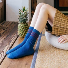 Японские полосатые гольфы в полоску, женские Хлопковые гольфы, школьные теплые забавные носки, женская уличная одежда, calcetines medias