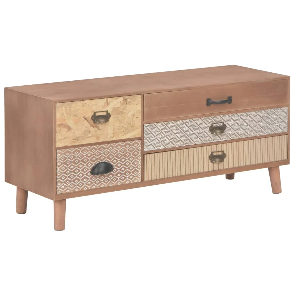 

Amazing TV Cabinet with 5 Drawers Sofa Side Tables Coffee Table European Style Solid Wood Universal Tv Stand Stable 90x30x40cm