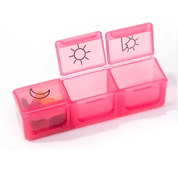 

7-Day Portable a Week Pill Organizer Rainbow Color Travel Medicine Planner Box for Pills Home Travel Home storage supplies FP8