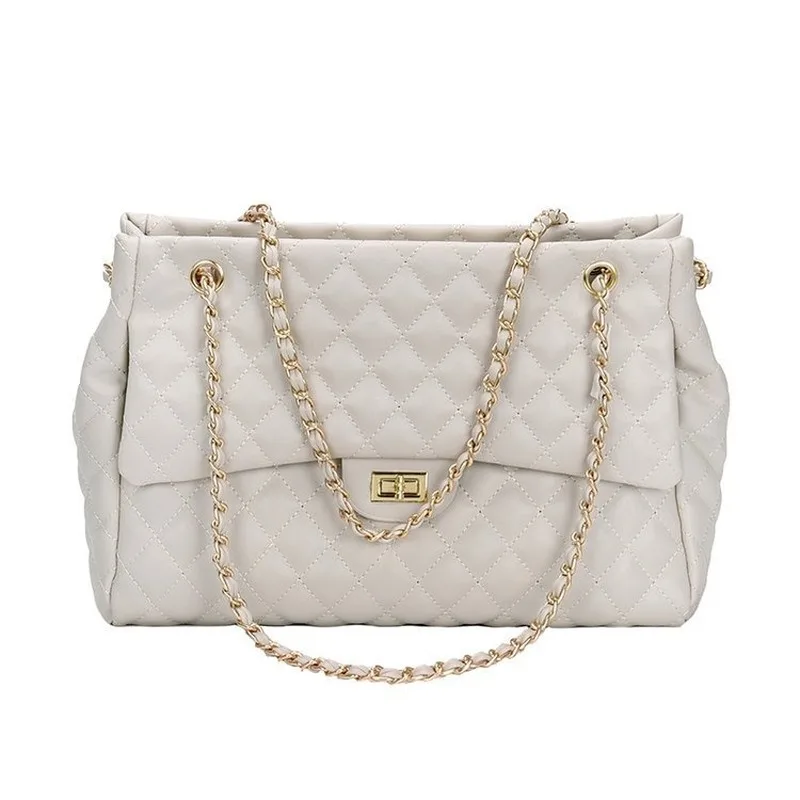 

2020 PU Leather Handbags Women's Designer Handbag The Big Women's Lattice Lock Shopping Bag Large Handbags Tote Shoulder Bags