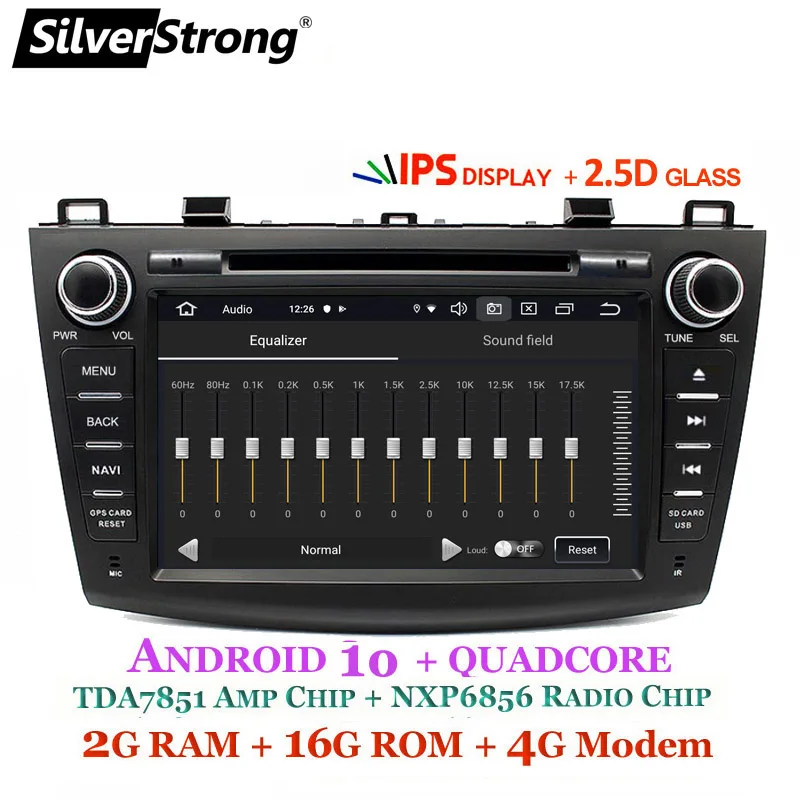  SilverStrong 4G Modem Android 10.0 Car DVD For Mazda 3 Axela 4G SIM Car Multimedia Mazda 3 Bluetoot
