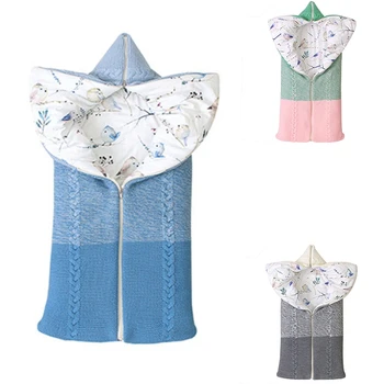 

Baby Swaddle Baby Blanket Soft Baby Sleeping Bag Cotton Knitting Envelope Newborn Swaddle Wrap Sleepsacks