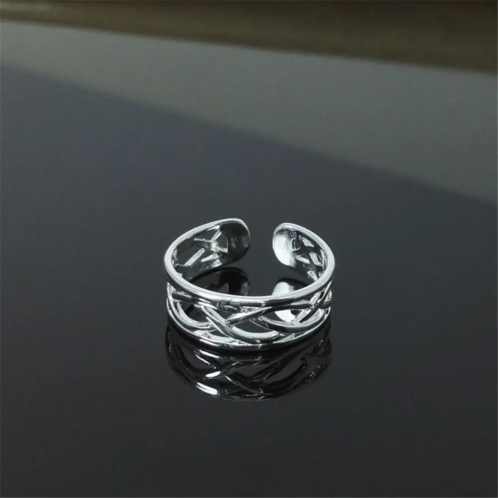 

Simple Sliver Plated Adjustable Toe Ring Foot Jewelry