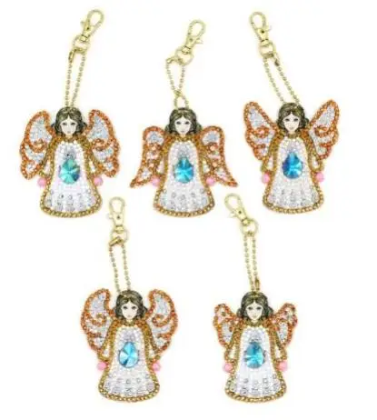 22 5D DIY full diamond diamond painting keychain ladies bag pendant key ring jewelry key ring special rhinestone Christmas LD503 - Цвет: 22