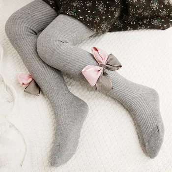 

Kids Stockings Princess Baby Girl Tights Cotton Pantyhose Bow Tie Tights Toddler Autumn Winter