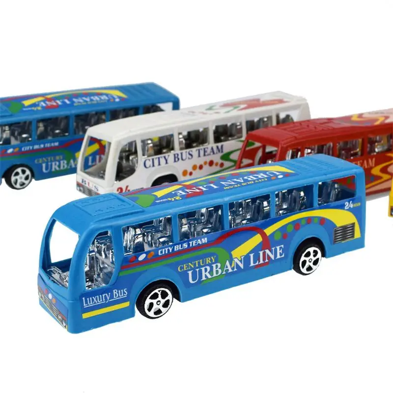 5.5" City Bus Inertial Cars Kids Toys Car Model Vehicles Baby Toy Layout Landscape Gift Gifts technique toys
