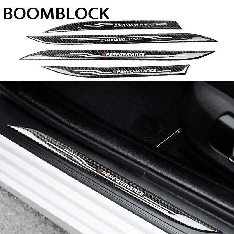 

Защитная накладка BOOMBLOCK на порог автомобиля, защита от царапин из углеродного волокна, аксессуары для 5 серии F10 2011-2017