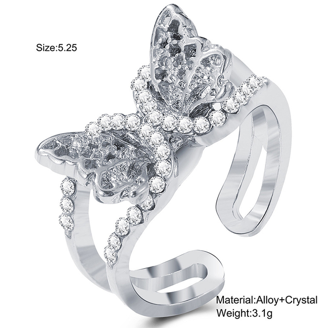 Gothic Skull Flower Angel Rings for Women Hip Hop Silver Color Butterfly Heart Finger Ring Fashion Streatwear Jewelry