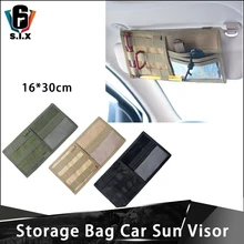 CQC тактический MOLLE козырек автомобиля панель EDC инструмент сумка для хранения CD грузовик автомобиль солнцезащитный козырек Органайзер Авто шестерни аксессуары держатель