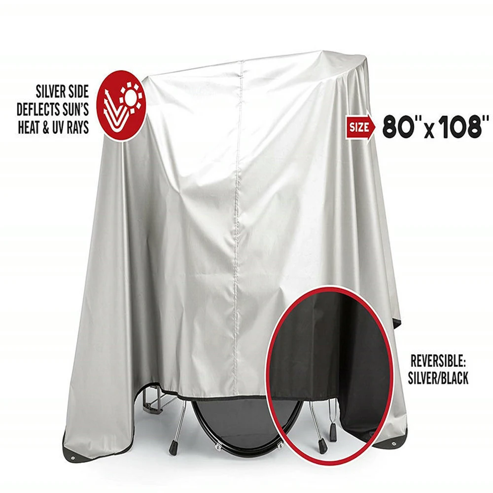 

Dustless Drum Set Dust Cover Water-Resistant Anti UV-rays Oxford Cloth With Sewn-in Weighted Corners Protective