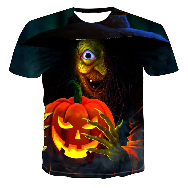 

3d Hip Hop Men tshirt Gothic pumpkin lantern Finger Short Sleeve Casual Summer Tops Skull 3D Print T-shirt for Men