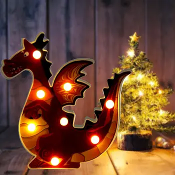 

Dinosaur LED Night Lamp Battery Power Children and Kid Gift Bedroom Light for Family No Blue Light No Strobe for Eye Protection