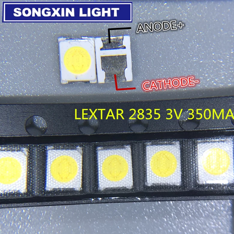 4000 шт. оригинальный LEXTAR 2835 3528 1210 3 в 1 Вт 2 SMD светодиодный для ремонта подсветки