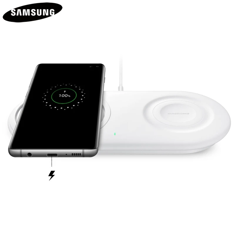 Оригинальное QI Быстрое беспроводное зарядное устройство EP-P5200 Duo Pad для samsung Galaxy S10e S10Plus Note10 S10 X S9 Note8 S8+ подарок 25 Вт быстрая стенка