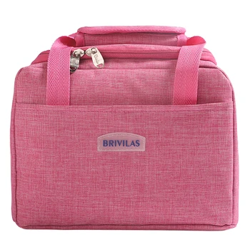 

Waterproof Letter Patch Lunch Bag Thermal Insulated Zipper Bento Case Tote