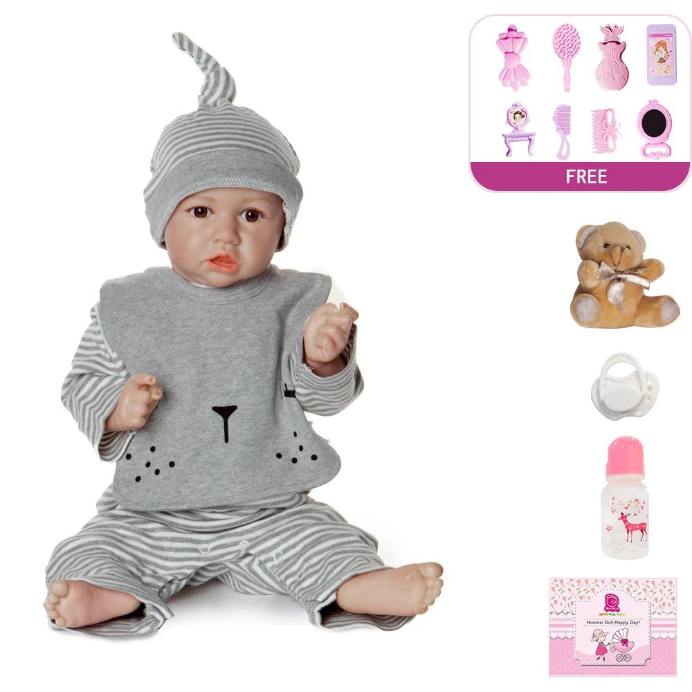 20&quot50CM Full Body Silicone Baby Reborn Dolls Babies Toys for Children Doll Bebe Soft Vinyl Girls | Игрушки и хобби