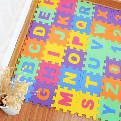 Tapis Puzzle en mousse EVA pour enfants, 36 pièces/lot, tapis rampant de couleur, carreaux de protection emboîtables pour bébés 
