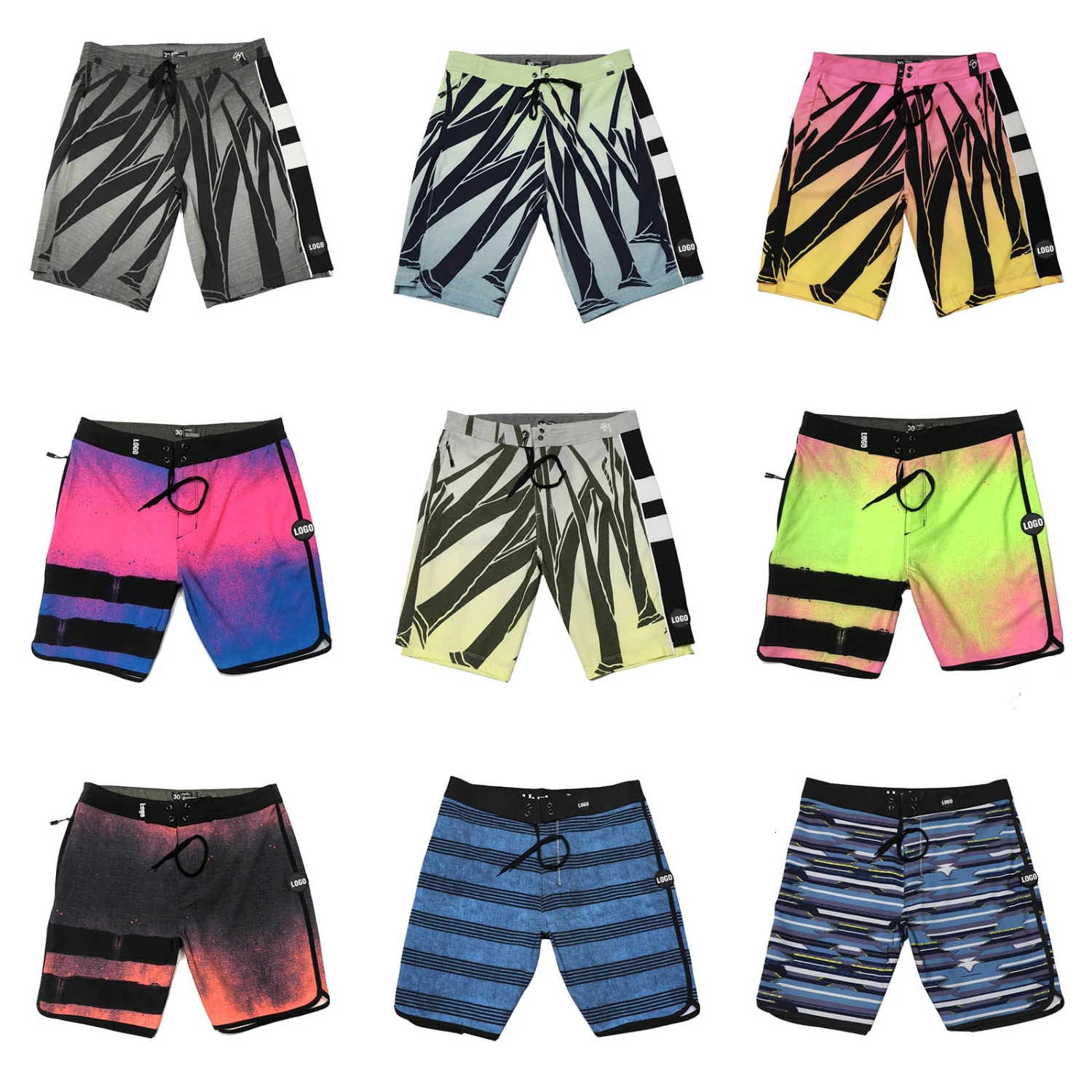 

High Quality Men Beach Shorts Board Brand Boardshorts Spandex Swimtrunks Shorts Casual Quick Drying Male Swimwear Swimsuits