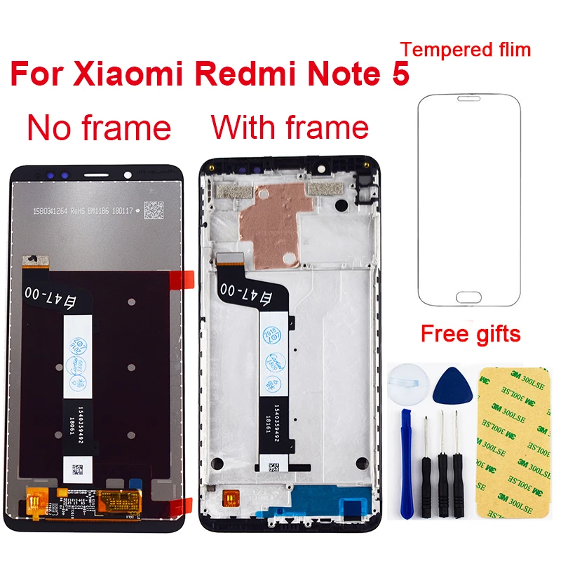 Дешево Для Xiaomi Redmi Note 5 Pro Note 5 Note 5 Pro ЖК дисплей Панель модуль + сенсорный экран дигитайзер сенсор сборка ЖК замена