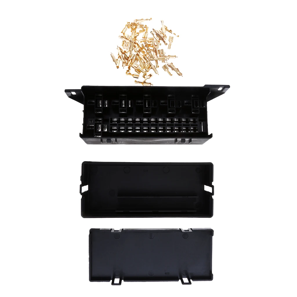 1 Piece Black Plastic Boat 11 Way Blade Block Fuse Relay Box Holder Waterproof