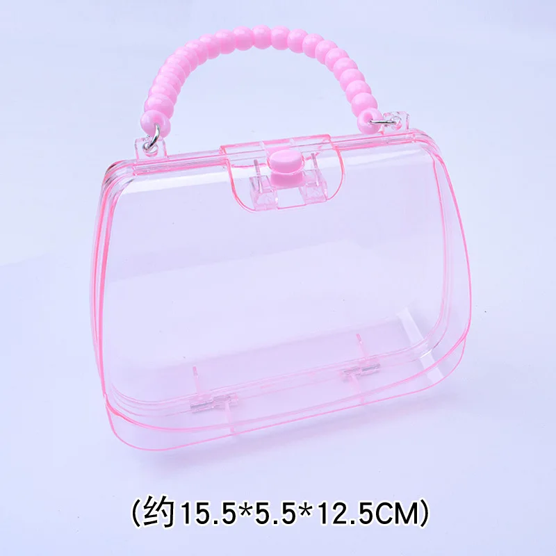 big handbag Симпатичная косметичка с рисунком из мультфильма коробка с наклейками для маленьких девочек ролевые игры Красота Мода подарок на день рождения ювелирные изделия Kawaii аксессуары - Цвет: big handbag