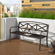3 человека Патио Сад скамейка Парк двор металлическая наружная мебель рама стул для веранды с журнальным столиком