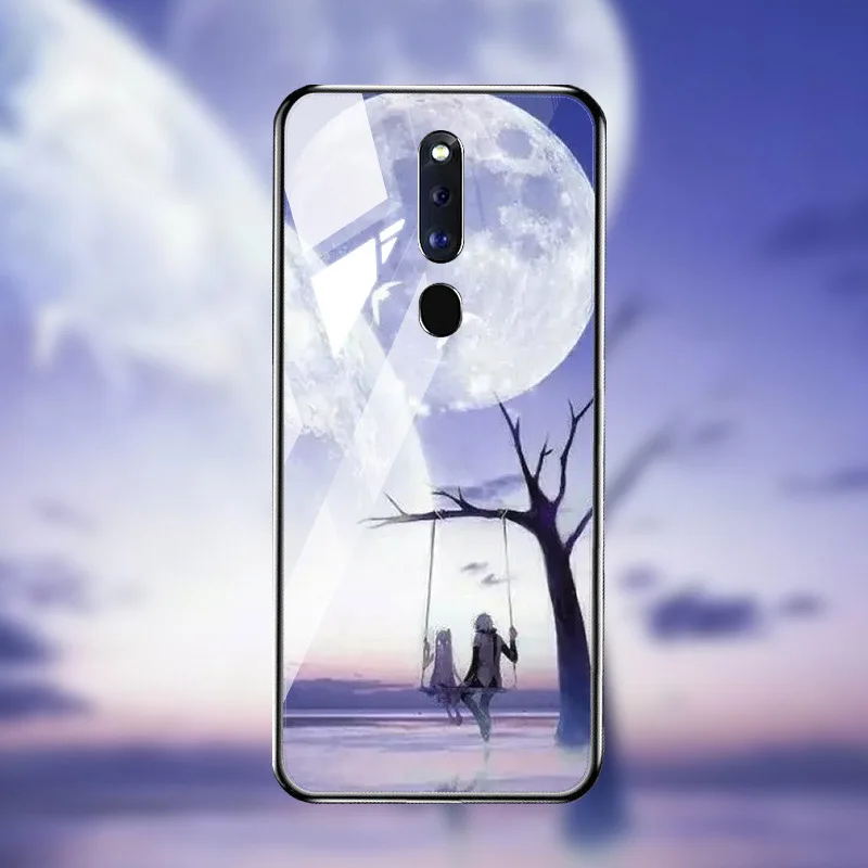 M046 Чехол из закаленного стекла для OPPO F11 Pro, чехол s, силиконовая задняя крышка, чехол для OPPO Reno 2 Z 2Z Ace Realme X2 5 3 Pro XT X Lite, чехлы - Цвет: M046
