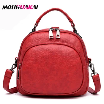 

Multifunction Mini Women Leather Backpacks mochila feminina women Backpack Sac A Dos ladys Shoulder Bags school bag For Girls