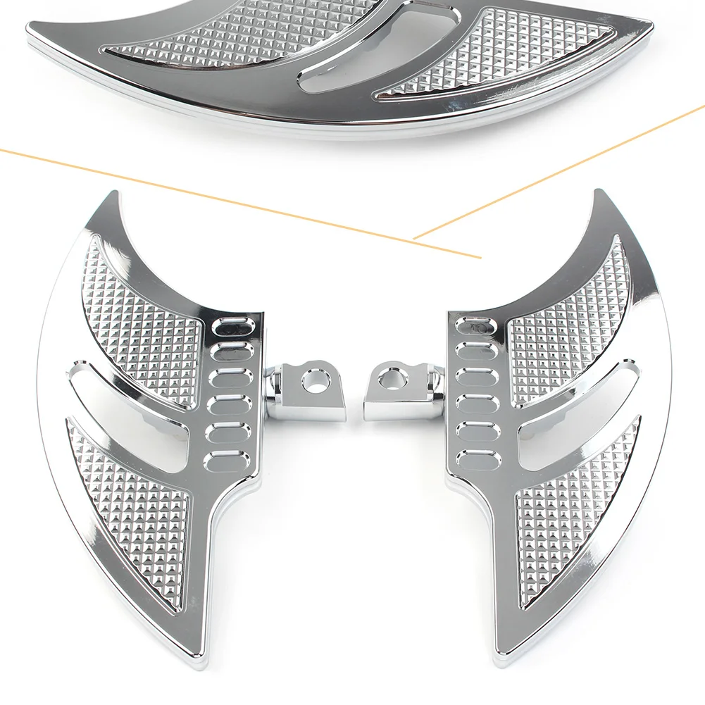 

Motorcycle Male Mount CNC Aluminum Foot Peg Tomahawk Passenger Floorboard for Harley Davidson Dyna FXD FLST Chrome