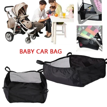 

Baby Stroller Basket Newborn Stroller Hanging Basket Infant Stroller Accessories Pram Bottom Basket Portable Organizer Bag