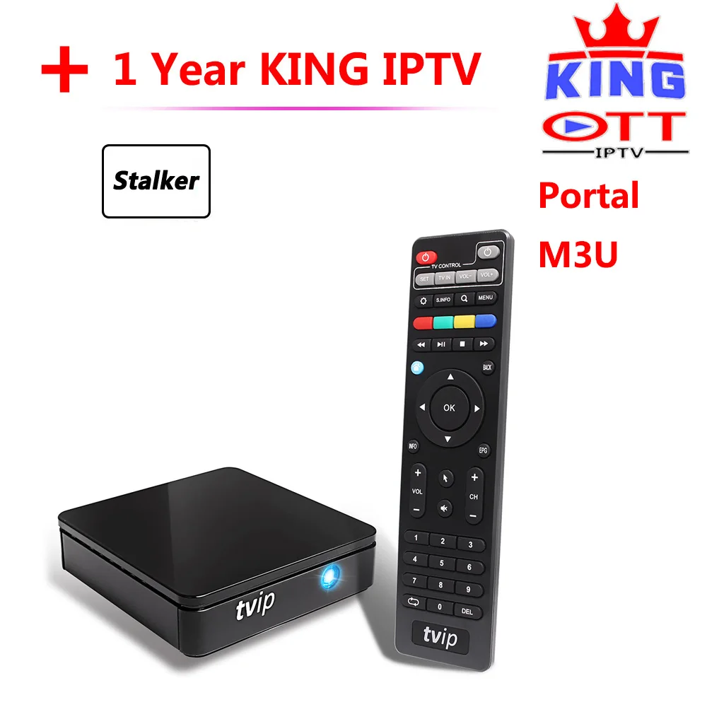 ТВ IP 415 Linux Smart tv Box Amlogic четырехъядерный 2,4G 5G двухдиапазонный WiFi Поддержка Stalker M3U IP tv Portal H.265 1080P HD телеприставка - Цвет: add 1 year IPTV
