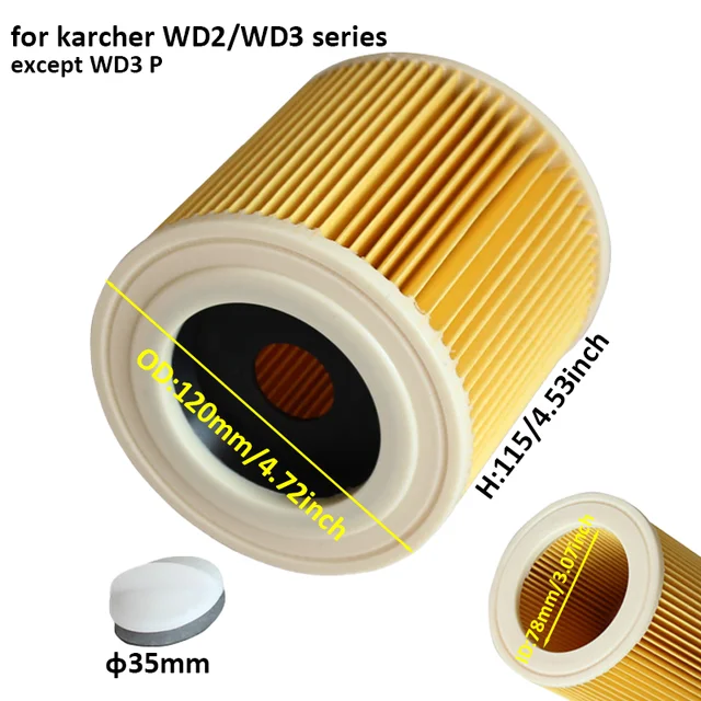 Sac réutilisable pour aspirateur Karcher, adapté aux modèles WD 2, mv 2, WD  2.200 - AliExpress