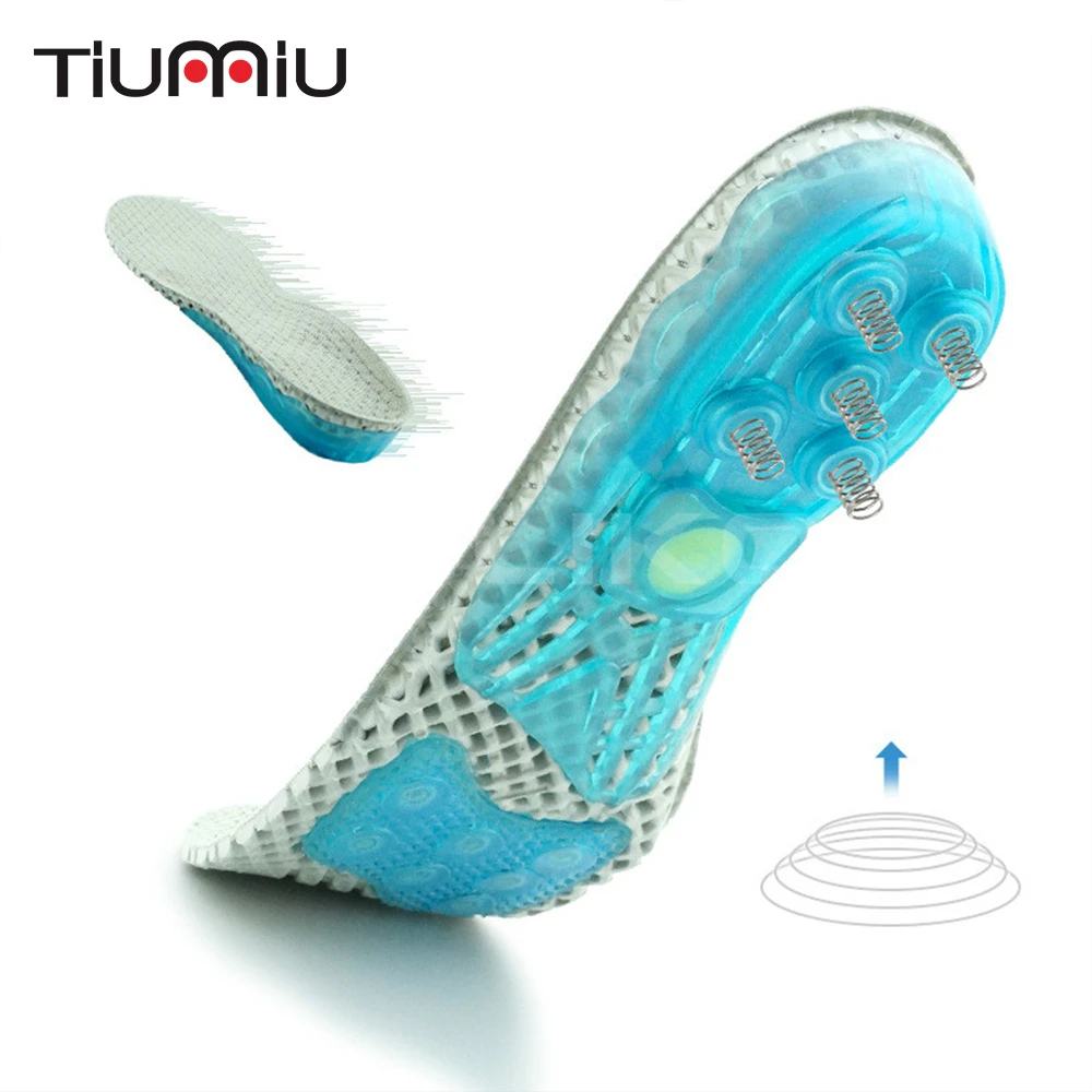 

Spring Silicone Gel EVA Insole Shock-absorbant Sport Insole Foot Pain Relieve Shoe Insoles Men Women Orthotic Shoe Pad Feet Care
