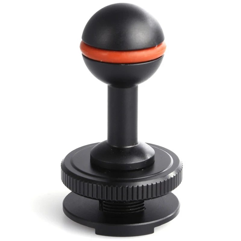 

Diving Cold Shoe 1 Inch Ball Mount Head Base Adapter Connector for Underwater Camera Waterproof Housing Case