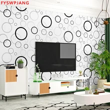 

Non-woven 3D Wallpaper Nordic Style Circle Pattern Bedroom Living Room Background Wall Modern Minimalist Wall Stickers FYSWPJANG