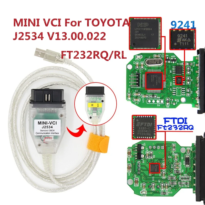 Диагностический мини-разъем V13.00.022 USB к OBD2 16pin диагностический мини-разъем одиночный Диагностический кабель для TOYOTA TIS Techstream для J2534 кабель для автомобильного сканера