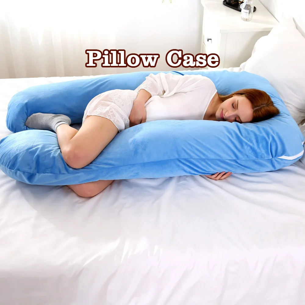 fleece blue 140x80 см, чехол для беременных, Женский чехол для подушки, мягкий чехол для беременных - Цвет: fleece blue