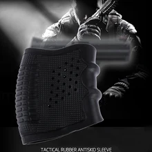 Tactical Pistol Handgun Rubber Military Accessory Sleeve Anti Slip Airsoft shooting Hunting Black Gun Grip Glove Protect Cover